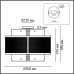 8007/6C MODERNI LN24 черный/черный, золотой металл/металл, стекло Люстра потолочная Е14 6*40W 220V Zarina