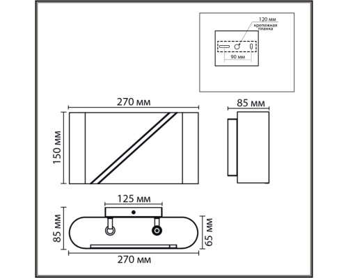 8393/2W MODERNI LN золото, металл Бра G9 2*20W 220V ELMA