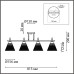 8188/4C COMFI LN25 латунь/прозрачный, металл/стекло Потолочный светильник E14 4*40W 220V VIVIAN