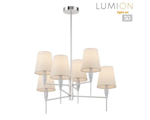 8279/6 CLASSI хром/серый, металл/керамика/текстиль Люстра Е14 6*40W 220V KARMEN