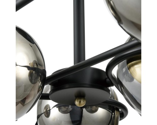 8060/6C COMFI LN24 черный/дымчатый металл/стекло Люстра потолочная E27 6*60W 220V CAMILIE