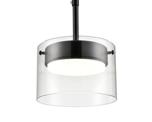 8232/1 COMFI LN25 черный/прозрачный, металл/стекло Подвес LED GX70 1*10W 220V NATALINA