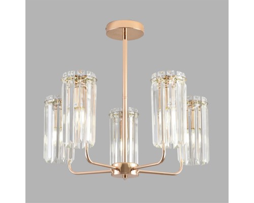 8347/5 CLASSI золото/прозрачный, металл/хрусталь Люстра подвесная E14 5*40W 220V FAVLA