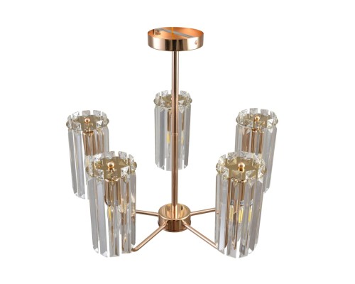 8347/5 CLASSI золото/прозрачный, металл/хрусталь Люстра подвесная E14 5*40W 220V FAVLA