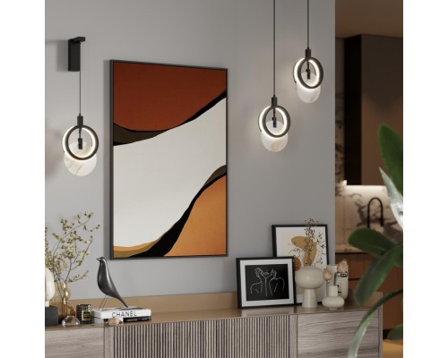 5422/17WL HIGHTECH ODL25 черный/металл/алебастр Настенный светильник LED 17W 3000K 986Лм MERCURY