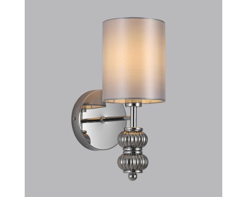 8338/1W MODERNI хром/серый, металл/стекло/текстиль Бра E14 40W 220V ILMIRA