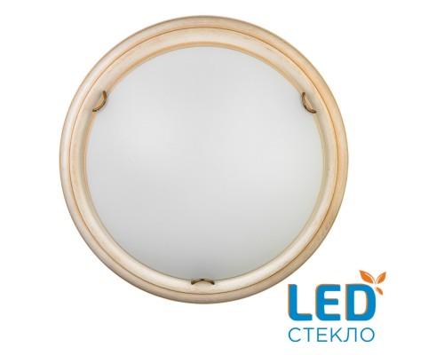 7605/BL SNOK SN Светильник стекло/белое/кремовый/бронза LED 24Вт 4000K D360 IP20 PROVENCE