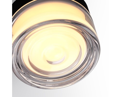 7156/6CL HIGHTECH ODL26 Настенно-потолочный светильник  черный/прозрачный/стекло/поликарбонат IP65 LED 6W 410Лм 2200/2700/3000K 120° 220-240V RONDA