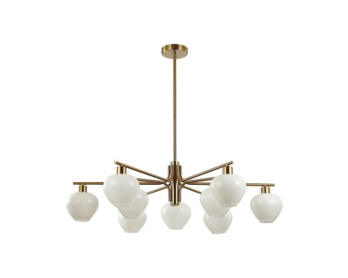 8278/9 MODERNI латунь/белый, металл/стекло Люстра Е14 9*40W 220V CARMELA