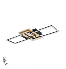 8021/90CL LEDIO LN24 черный/золотой/черный, металл/акрил Потолочный светильник с пультом ДУ LED 90W 220V 3000-6500К GOLDY