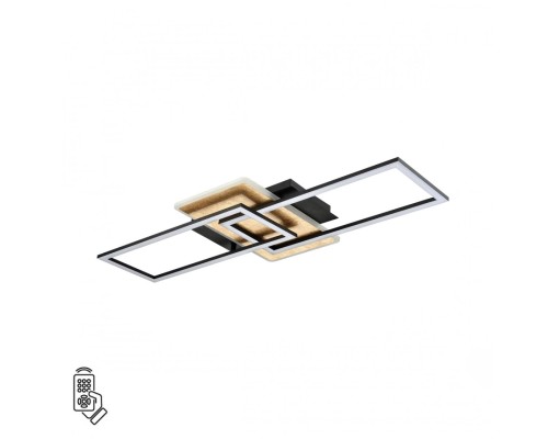 8021/90CL LEDIO LN24 черный/золотой/черный, металл/акрил Потолочный светильник с пультом ДУ LED 90W 220V 3000-6500К GOLDY