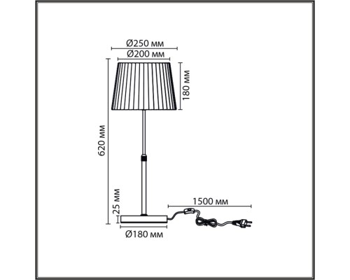 8302/1T MODERNI бронза/черный/бежевый, металл/текстиль Настольная лампа E27 1*60W 220V TUNE
