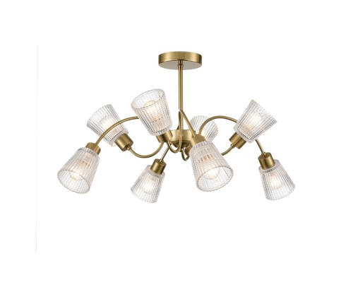 8154/8C COMFI LN25 медный/прозрачный, металл/стекло Потолочный светильник Е14 8*40W 220V IMANA