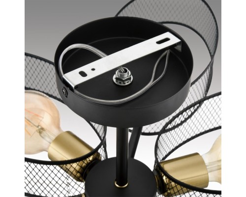 8153/6C COUNTY LN25 черный/медный, металл Потолочный светильник Е27 6*60W 220V VIVANA