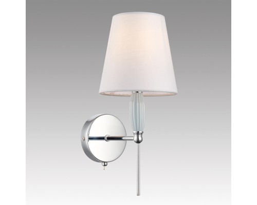 8279/1W CLASSI хром/серый, металл/керамика/текстиль Бра Е14 1*40W 220V KARMEN