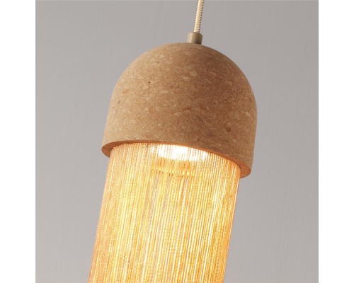7073/1 ECODESIGN ODL26 Подвесной светильник бежевый/пробка/нити/металл IP20 LED GU10  5W 220-240V CORK