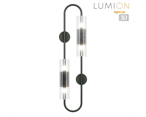 6561/4W SUSPENTIONI LN26 черный/прозрачный, металл/стекло Бра G9 4*20W 220V TORONTO