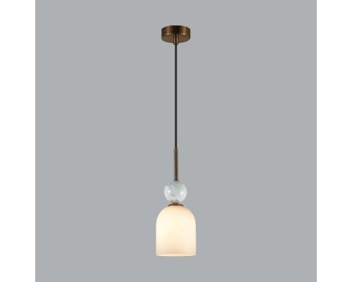 4359/1B MIDCENT ODL26 Подвесной светильник  бронзовый/белый/камень/металл IP20 E14 40W  220-240V LOLLA