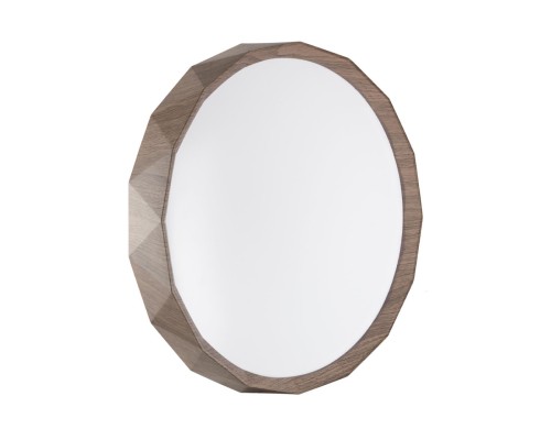 7637/DLN BASICA SN 169 Светильник пластик/кор. под дер LED 48Вт 3000/4000/6000К D385 IP43 CCT ZIF WOOD