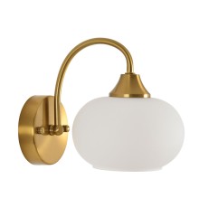 8323/1W MODERNI LN латунь/белый, металл/стекло Бра E27 1*60W 220V LARINA
