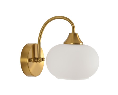 8323/1W MODERNI LN латунь/белый, металл/стекло Бра E27 1*60W 220V LARINA
