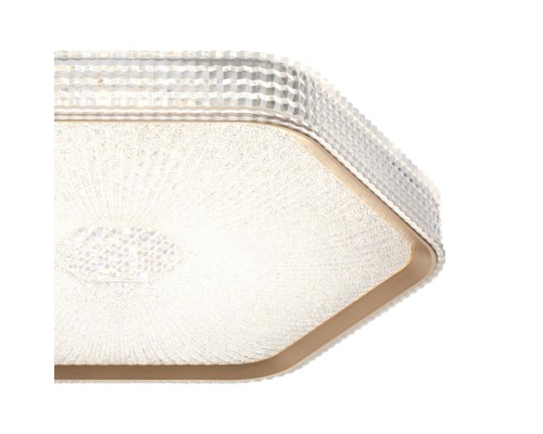 7746/48L PIKO LED SN Светильник металл/пластик/прозрачный/золотистый LED 48Вт 3000-4000-6000K 425х385 IP20 пульт ДУ SPARKS