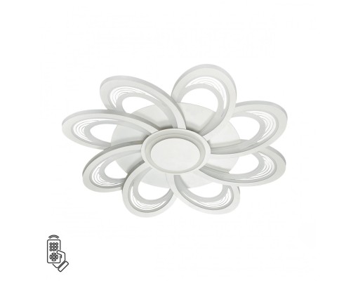 8198/95L LEDIO LN25 белый, металл/акрил Потолочный светильник с пультом ДУ 3000-6000К LED 95W 220V MANILA