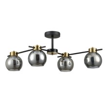 8059/4C COMFI LN24 черный, медь/дымчатый металл/стекло Люстра потолочная E27 4*60W 220V EMINA