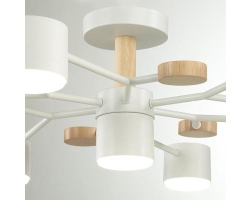 8195/7C COMFI LN25 белый, металл/дерево/пластик Потолочный светильник LED GX53 7*9W 220V RONDO