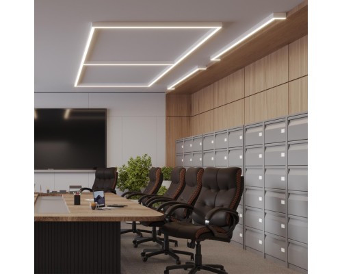 359604 OVER NT25 000 белый Светильник линейный светодиод. с переключ. цв. температуры IP20 LED 40W 220-240V 3000К\4000К\6000К FATTO