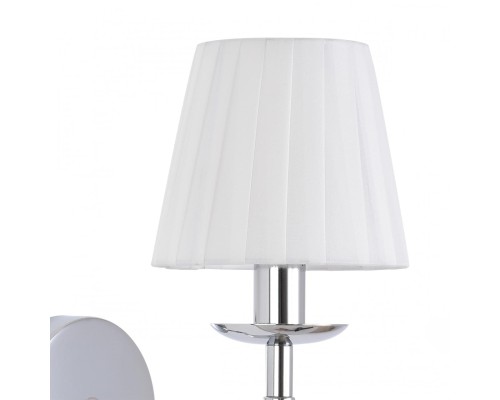 8316/1W CLASSI хром/белый, металл/хрусталь/текстиль Бра E14 1*40W 220V MAGDA
