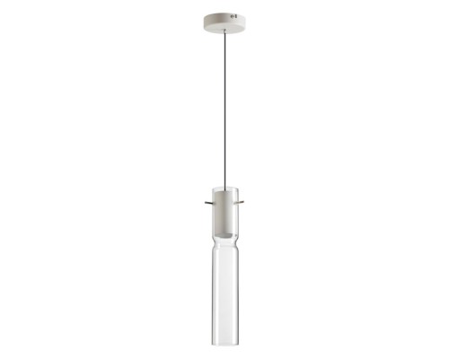 5058/5LB PENDANT ODL24 323 белый/прозрачный/металл/стекло Подвес LED 5W 3000K SCROW