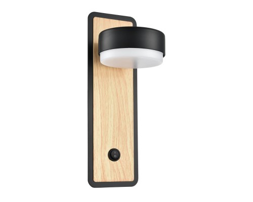 8264/1W COMFI LN26 металл, черный/дерево Бра GX53 LED 1*7W 220V LELAND