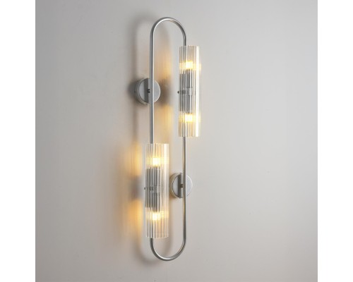 8258/4W SUSPENTIONI LN26 серебро/прозрачный, металл/стекло Бра G9 4*20W 220V TORONTO