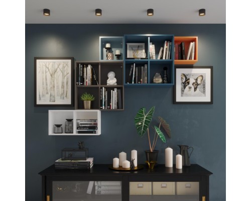 371010 OVER NT25 000 черный Светильник накладной IP20 GX53 12W 220-240V GEMINI