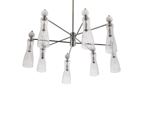 8268/8 NEOCLASSI хром/белый/прозрачный, металл/керамика/стекло Люстра Е14 8*40W 220V EMILY