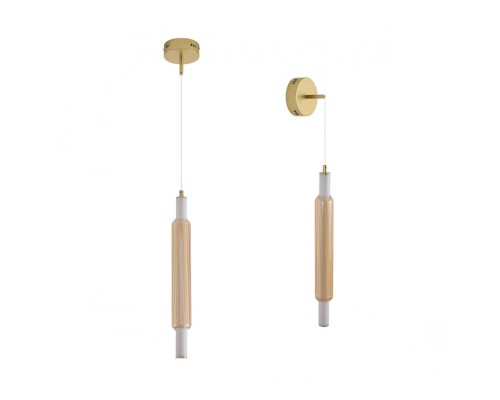 8259/15WCL LEDIO LN26 золото/амбер, металл/акрил/стекло Бра/подвес LED 15W 4000К 220V TRENDY