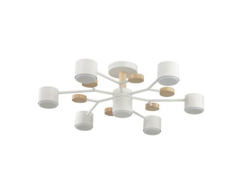 8195/7C COMFI LN25 белый, металл/дерево/пластик Потолочный светильник LED GX53 7*9W 220V RONDO