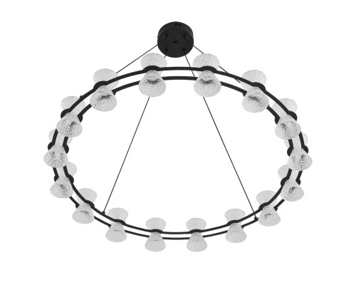 8341/54L LEDIO LN черный/прозрачный металл/акрил Люстра подвесная LED 54W 3000K 220V VINORA