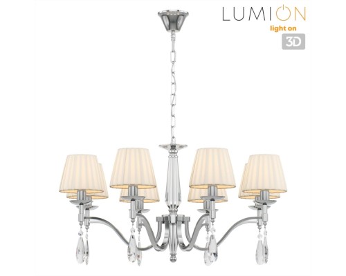 8316/8 CLASSI LN26 хром/белый, металл/хрусталь/текстиль Люстра E14 8*40W 220V MAGDA