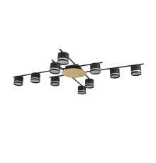 8304/10C COMFI золотой/черный, металл/акрил Светильник потолочный GX53 LED 10*7W 220V BENUA
