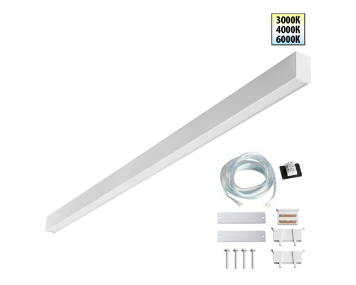 359604 OVER NT25 000 белый Светильник линейный светодиод. с переключ. цв. температуры IP20 LED 40W 220-240V 3000К\4000К\6000К FATTO