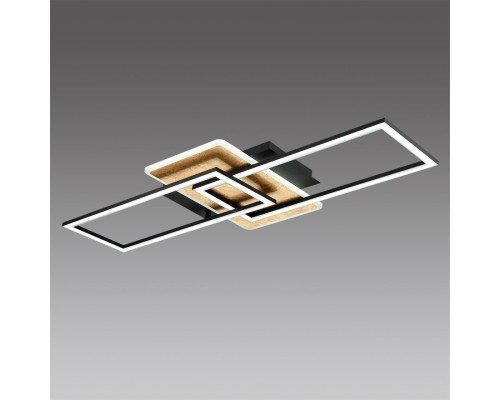 8021/90CL LEDIO LN24 черный/золотой/черный, металл/акрил Потолочный светильник с пультом ДУ LED 90W 220V 3000-6500К GOLDY