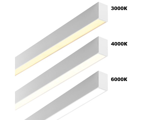 359602 OVER NT25 000 белый Светильник линейный светодиод. с переключ. цв. температуры IP20 LED 20W 220-240V 3000К\4000К\6000К FATTO