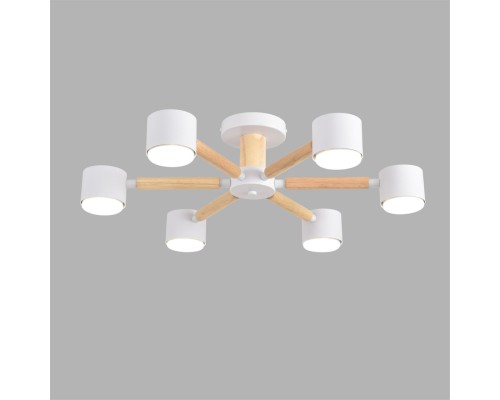 8306/6C COMFI белый, дерево/металл Светильник потолочный GX53 LED 6*7W 220V VUDI