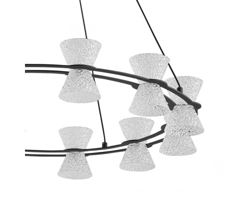 8341/42L LEDIO LN черный/прозрачный металл/акрил Люстра подвесная LED 42W 3000K 220V VINORA