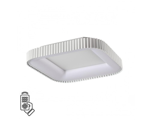 7767/56L AVRA LED SN 039 Светильник металл/белый LED 56Вт+14Вт 3000-6000K 500х500 IP43 пульт ДУ+подсветка SHARMEL