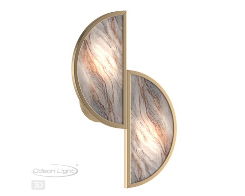 5448/2W L-VISION ODL_EX25 119 Настенный светильник бронзовый/металл/акрил/искусственный мрамор IP20 LED 2*G9 40W 220V TOSCANA