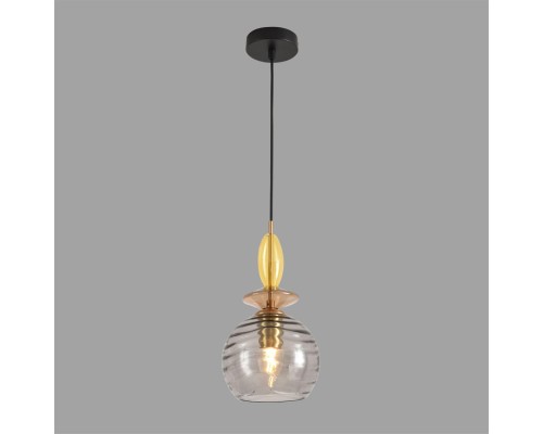 8299/1A MODERNI бронза/смоки/амбер/желтый, металл/стекло Подвес E27 1*40W 220V WALMA