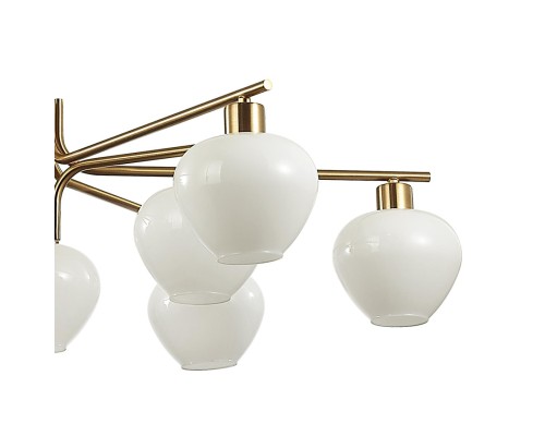 8278/9 MODERNI латунь/белый, металл/стекло Люстра Е14 9*40W 220V CARMELA